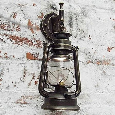 Bcyhh Seinävalaisin Vintage Rustiikkinen Klassinen Teollinen Seinävalaisin Taottu Rauta Lyhty 1 X E27 220 V Retro Metalli Luova Lamppu Seinävalaisin 