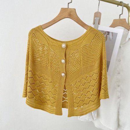 Strikket sjal korssjal 7 7