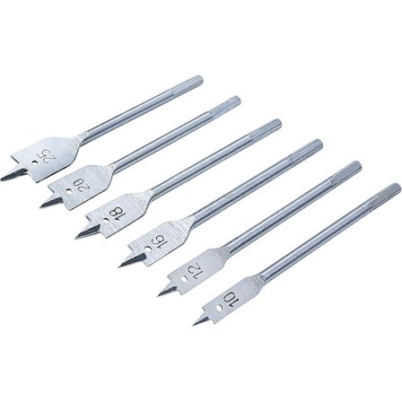 Fladt træbor (10-25 mm)