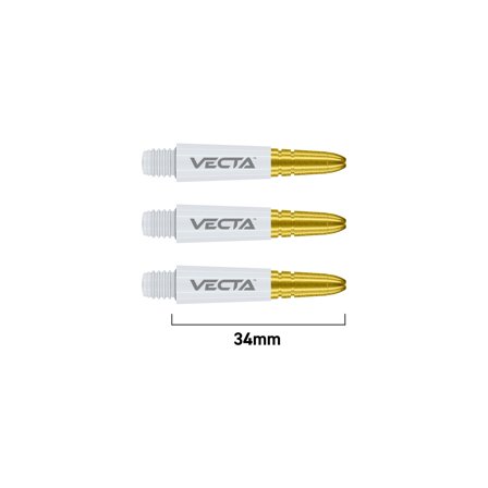 Winmau 2025 Vecta Dart Shafts Stems White/Gold / Short