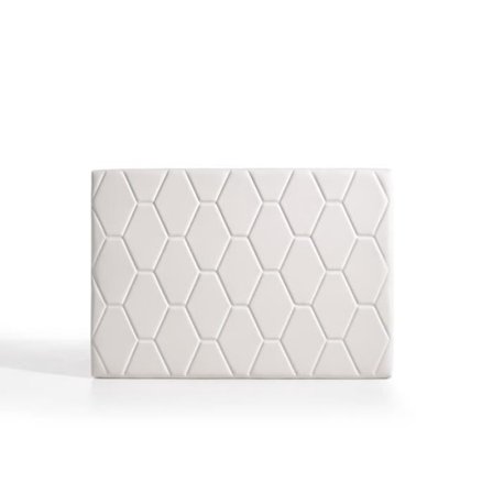 Sänggavel - ECCOX - Ágata - Vit konstläder - Skandinavisk stil - Spansk tillverkning