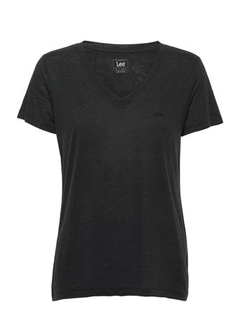 V Neck Tee T-shirt Top Sort Lee Jeans