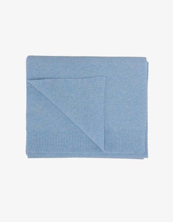 Merino Wool Scarf - Stone Blue - One Size