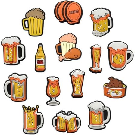 15xPVC myke gummistøvler spenne ølhull sko blomst strandsko DIY dekorative spenne sko