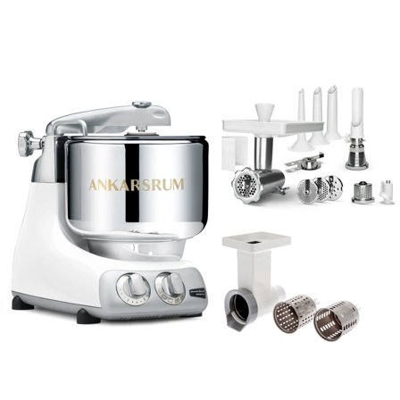 Ankarsrum Assistent Røremaskine, large tilbehørspakke, mineral white | KitchenOne