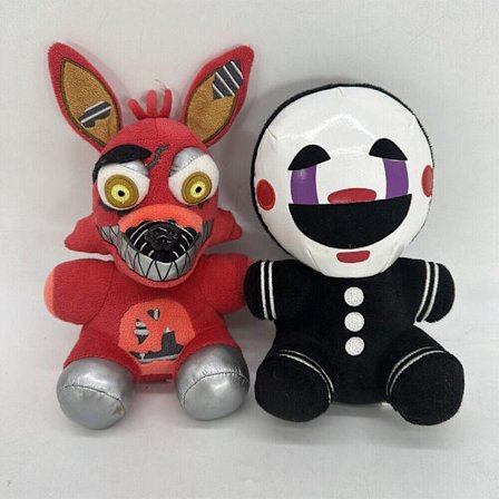 2X Five Nights at Freddy's FNAF Nightmare Foxy and Puppet 8" Plyschleksakspresent