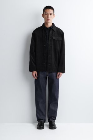 COS Homme Surchemise En Velours Côtelé De Coton in Noir