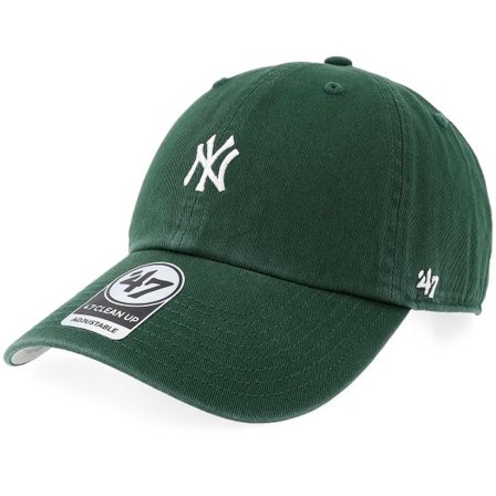 47 Brand - MLB Grön unconstructed Keps - New York Yankees MLB Runner 47 Clean Up Dark Green Dad Cap @ Hatstore