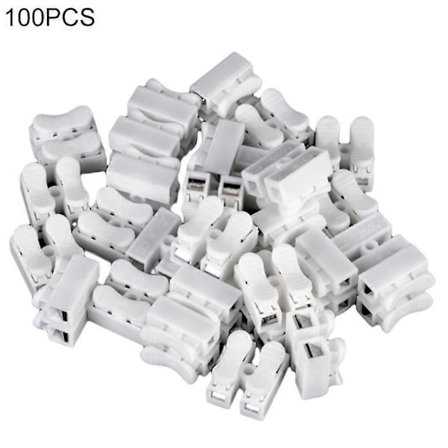 100 stk. CH2 2-benet selvlåsende hurtig samlemuffe til ledninger, elektrisk kabelterminal