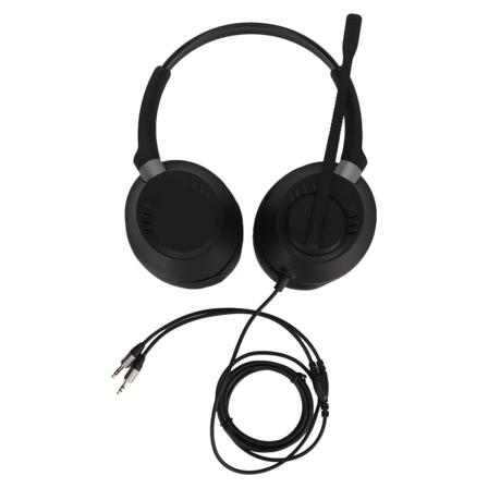 Mobiltelefonheadset Støjreducerende Dual 3,5 mm Jack lav forvrængning kommunikation Computerheadset med mikrofon