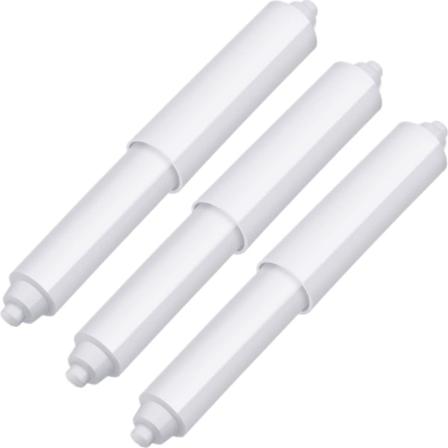 Galaxy 3-pakks toalettpapirholder Rulle Toalettpapirutskifting Plast Fjærbelastet (Hvit Punkt-Ende)