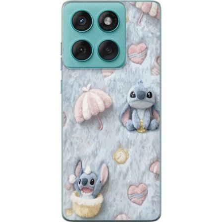 Yhteensopiva Puhelinkuori Motorola Edge 60 Fusion Pisto kuvioita sydämillä, sateenvarjoilla ja pastellin värisellä pehmeällä taustalla