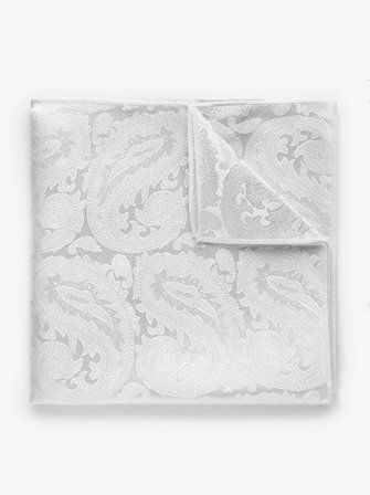 John Henric Men's Weißes Formelles Einstecktuch Size Onesize