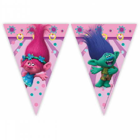 Flaggbanderoll Trolls 230 cm - Trolls Kalas Dekoration - Kalaslagret.se
