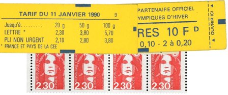 Frankrig 1990 - Frimærkehæfte YT 1502 - Postfrisk
