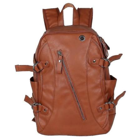 Unisex läderryggsäck Casual Style Brun