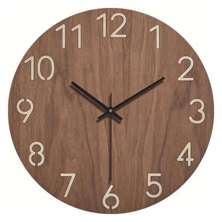 Analoginen seinäkello 30cm - puu