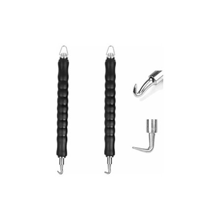 2 stk. trådvrider, automatisk jern trådvrider for armering, rett krok vrider og buet trådvrider verktøy