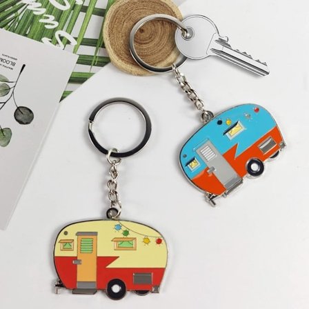 Happy RV Campingvogn Nøkkelring Campingvogn Nøkkelring Par Nøkkelring Sett Camping