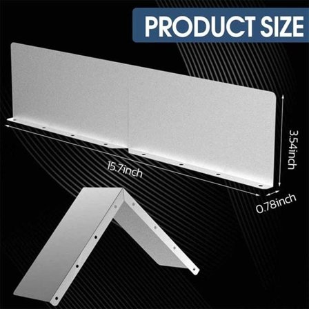 Sammenleggbar sprutbeskyttelse for takrenne/tak - Sølv