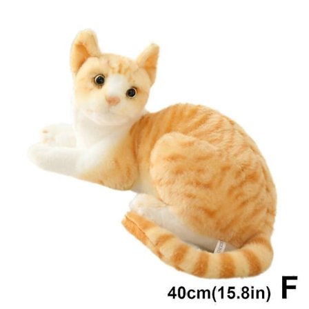 Realistinen täytetty siamilainen kissa pehmolelu simulaatio söpö kissa lemmikkilelu syntymäpäivälahja-WELLNGS