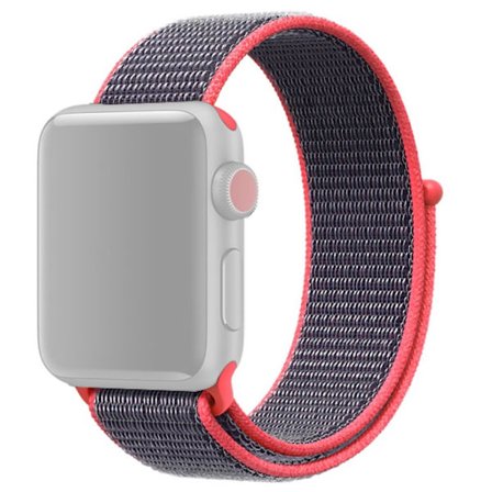 Punainen nailonranneke Apple Watch Ultra 2 49mm