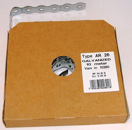 CHRISTIANIA BYGGTEKNIKK PATENTBÅND HULL 8,6MM B26MM L10M VARMGALVANISERT