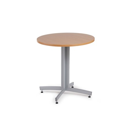 Kantinentisch SANNA, Ø700x720 mm, silber/buche