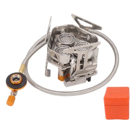 Camping Gas Komfur Foldbar Vindtæt Mini Camp Komfur Komfur Elektronisk Tænding til Udendørs