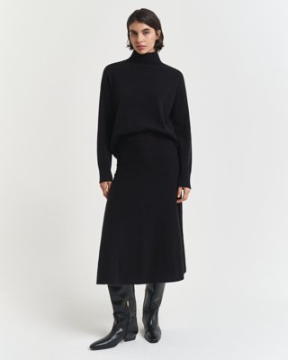 GANT - Superfint lammeullskjørt til dame black