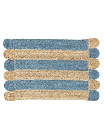 Fußmatte Elba Blau/Beige