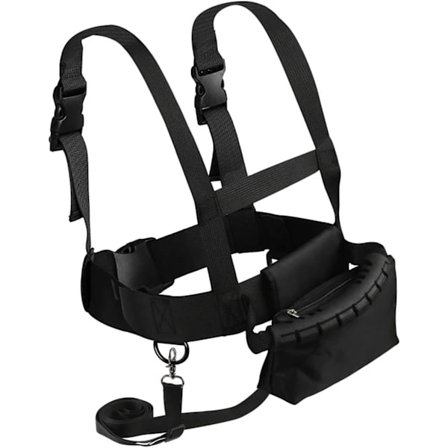 Ski- og snowboardsele for barn - Svart, Skisele med Deta