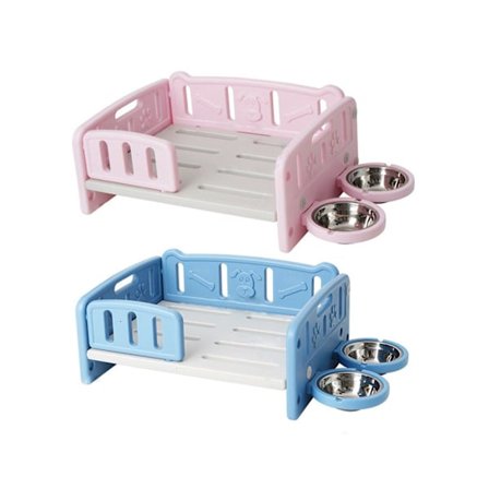 Hundeseng for små og mellomstore hunder, Pet Sofa, Fuktresistent, Fire Sesonger, Universal Bur, Rosa