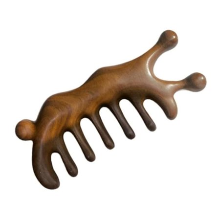 Hodebunnsmassasjeapparat i tre, Hodebunnsmassasjekam, Hodebunnsmassasje i tre