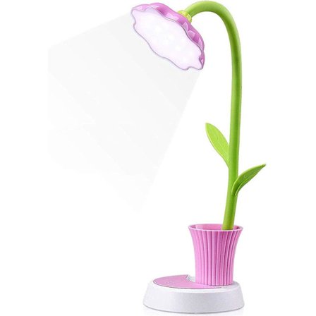 Kreatiivinen Ladattava LED-pöytävalaisin kosketusohjauksella (Pinkki)