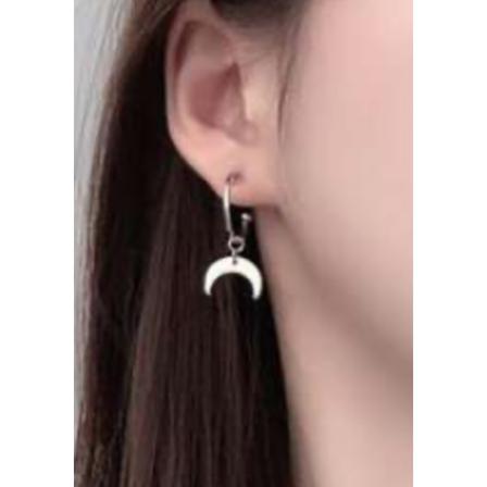 Måne Silver Unika Design Örhänge Nyhet Love Silver