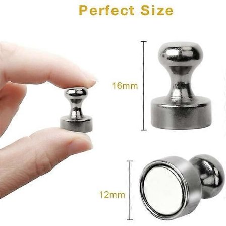 Små starka kraftfulla magneter häftstift för whiteboard, magnetisk