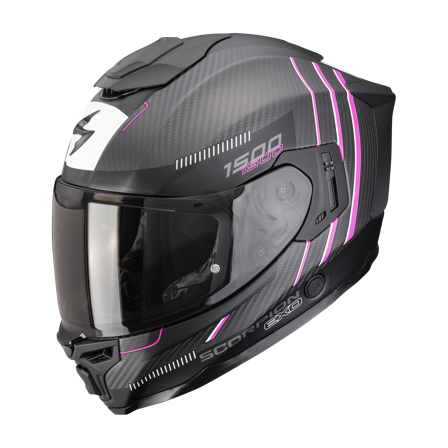 Kask Integralny Scorpion EXO-1500 Carbon Air Zity Matowy czarny/różowy M