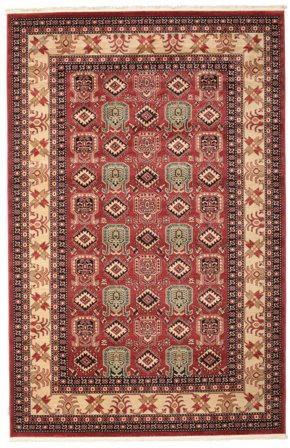Kazak Simav Teppich - Rot/Beige 200X300 Im Klassischen Stil