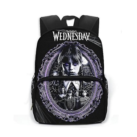 Lasten Wednesday Addams -reppu Oppilaan koululaukku Wednesday-laukku Reppu Koulureppu Kirjalaatikko