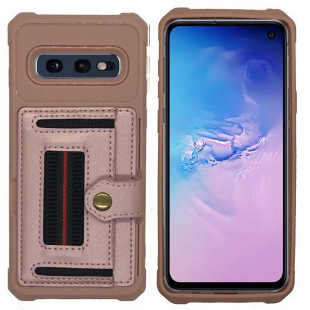Samsung Galaxy S10E - Käytännöllinen kansi korttilokerolla Roséguld