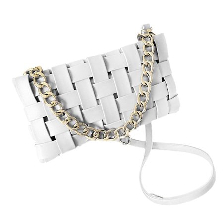 Women's Evening Handbags Braided Shoulder Bag Pu Leather Weave Purse Solid Color With Chain Vacation Casual Handbag