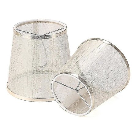 2-pack Clip On Gaze Ljuskrona Lampskärmar Liten Upprätt Vägglampa Lampskärm (guld)