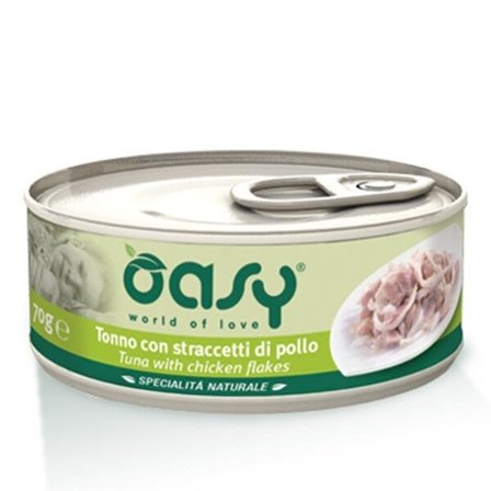 Oasy Specialità Naturale Gatto Tonno con Straccetti di Pollo 150g