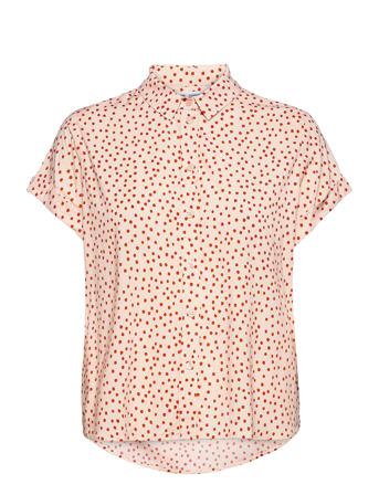Majan Ss Shirt Aop 9942 Lyhythihainen Paita Kermanvärinen Samsøe Samsøe