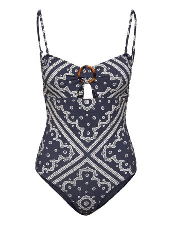 Malina | Mandy Bamboo-Ring Bandeau Swimsuit | XS