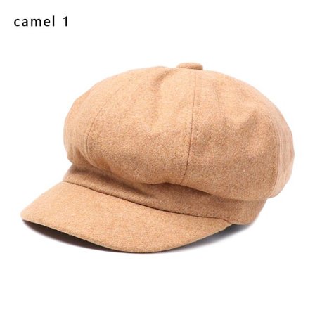 Åttekantet Caps Maler Newsboy Caps Dame Beret CAMEL 1