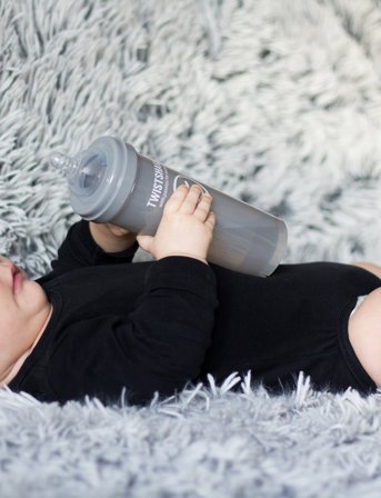 Twistshake Twistshake Anti-Colic Baby Bottle - Grey - 330 ml