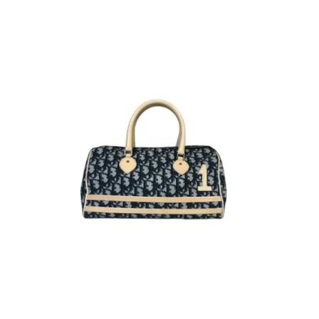 Dior Vintage, Pre-owned Handbag Blauw, Dames, Maat:ONE Size,Canvas