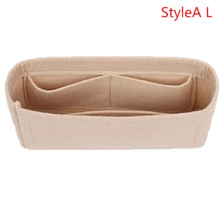 1:a Dam Insatsväska Filt Tyg Handväska Organizer Väska Svart StyleB{hw}